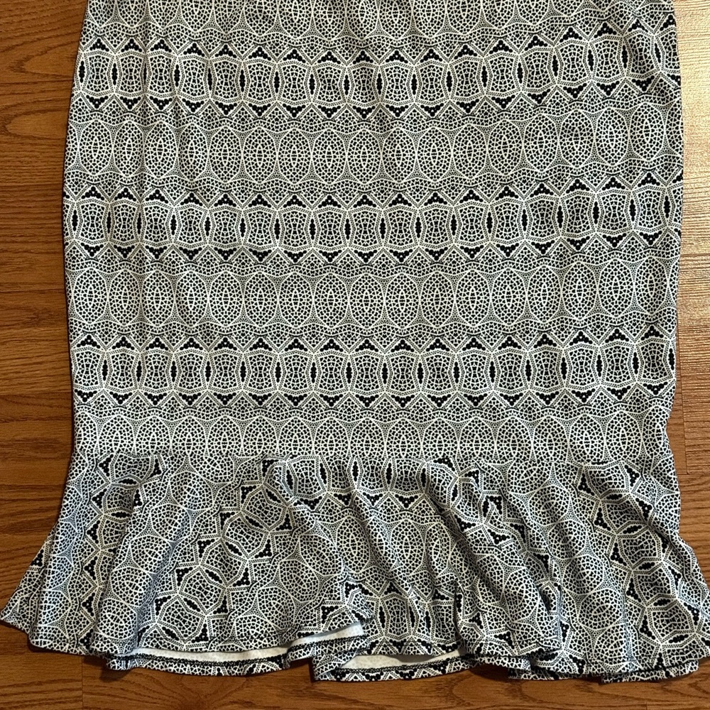 Gray Ruffled Midi Skirt for Cocktail Nights